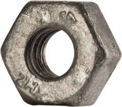 Value Collection - 1/4-20 UNC Steel Right Hand Heavy Hex Nut - 1/2" Across Flats, 15/64" High, Galvanized Finish - A1 Tooling