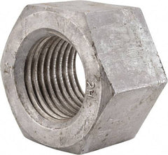 Value Collection - 2-1/2 - 4 UNC Steel Right Hand Heavy Hex Nut - 3-7/8" Across Flats, 2-29/64" High, Hot Dipped Galvanized Finish - A1 Tooling