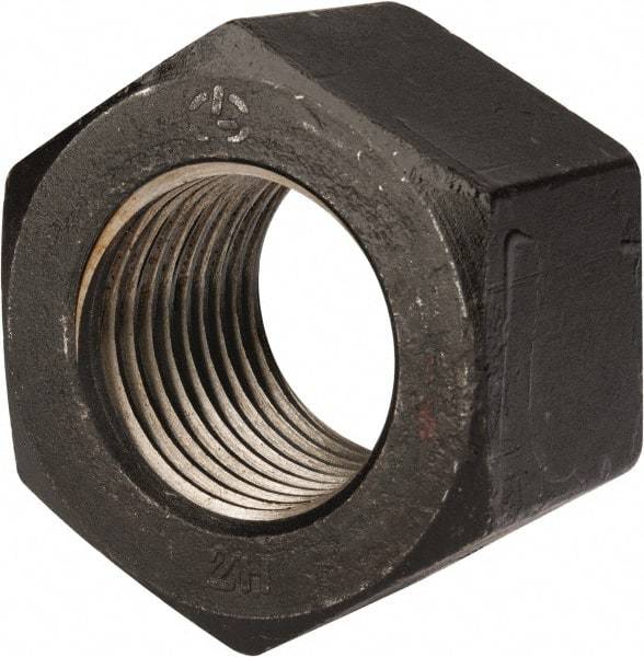 Value Collection - 2-3/4 - 4 UNC Steel Right Hand Heavy Hex Nut - 4-1/4" Across Flats, 2-45/64" High, Uncoated, 2B Class of Fit - A1 Tooling