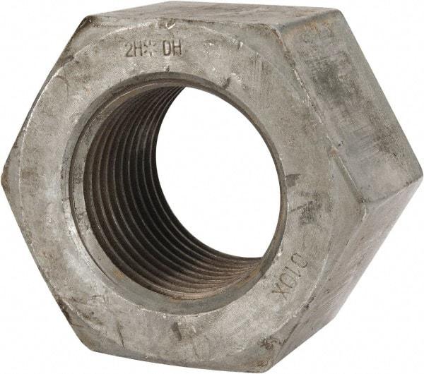 Value Collection - 3-4 UNC Steel Right Hand Heavy Hex Nut - 4-5/8" Across Flats, 2-61/64" High, Hot Dipped Galvanized Finish - A1 Tooling