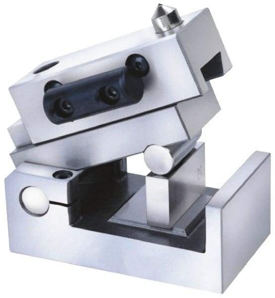 Accupro - 4" Long x 4" Wide x 4" High Sine Wheel Dresser - For Dressing Precise Angles from 0 to 60°, 3/8" Shank Diameter - A1 Tooling