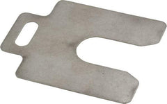 Made in USA - 20 Piece, 2 Inch Long x 2 Inch Wide x 0.025 Inch Thick, Slotted Shim Stock - Stainless Steel, 5/8 Inch Wide Slot - A1 Tooling