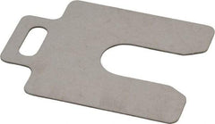 Made in USA - 20 Piece, 2 Inch Long x 2 Inch Wide x 0.031 Inch Thick, Slotted Shim Stock - Stainless Steel, 5/8 Inch Wide Slot - A1 Tooling