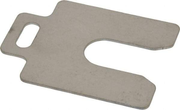 Made in USA - 10 Piece, 2 Inch Long x 2 Inch Wide x 0.05 Inch Thick, Slotted Shim Stock - Stainless Steel, 5/8 Inch Wide Slot - A1 Tooling