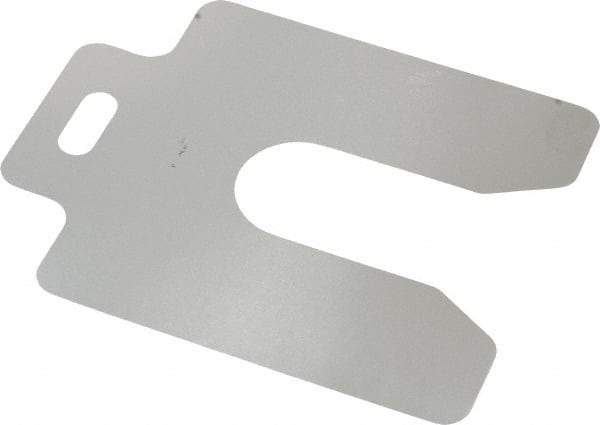 Made in USA - 20 Piece, 3 Inch Long x 3 Inch Wide x 0.001 Inch Thick, Slotted Shim Stock - Stainless Steel, 7/8 Inch Wide Slot - A1 Tooling