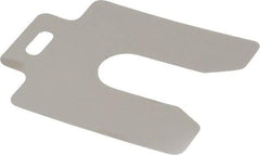 Made in USA - 20 Piece, 3 Inch Long x 3 Inch Wide x 0.004 Inch Thick, Slotted Shim Stock - Stainless Steel, 7/8 Inch Wide Slot - A1 Tooling