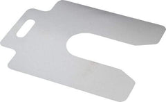 Made in USA - 20 Piece, 4 Inch Long x 4 Inch Wide x 0.001 Inch Thick, Slotted Shim Stock - Stainless Steel, 1-1/4 Inch Wide Slot - A1 Tooling