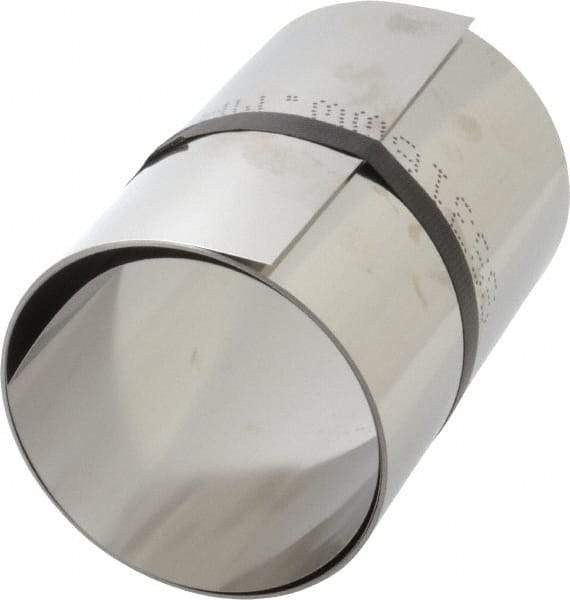 Made in USA - 1 Piece, 100 Inch Long x 6 Inch Wide x 0.01 Inch Thick, Roll Shim Stock - Stainless Steel - A1 Tooling