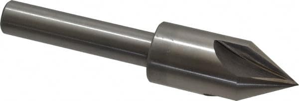 Interstate - 7/8" Head Diam, 1/2" Shank Diam, 4 Flute 60° High Speed Steel Countersink - A1 Tooling