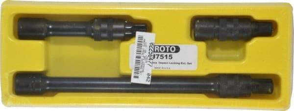 Proto - 1/2" Drive Socket Impact Locking Extension Set - 3 Pieces, Includes 3, 5, 10" Lengths - A1 Tooling