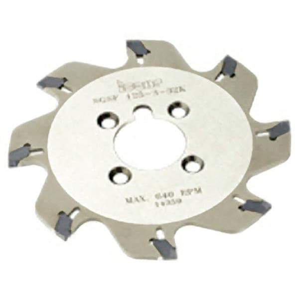 Iscar - Arbor Hole Connection, 2.34" Depth of Cut, 7.87" Cutter Diam, 1-1/2" Hole Diam, 14 Tooth Indexable Slotting Cutter - SGSF Toolholder, GSFN Insert - A1 Tooling