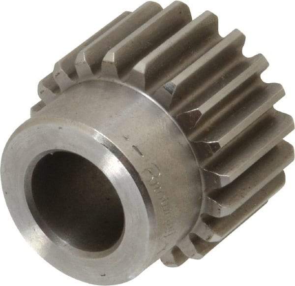 Browning - 16 Pitch, 1-1/4" Pitch Diam, 1.37" OD, 20 Tooth Spur Gear - 3/4" Face Width, 5/8" Bore Diam, 1-1/16" Hub Diam, 20° Pressure Angle, Steel - A1 Tooling