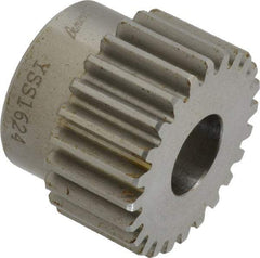 Browning - 16 Pitch, 1-1/2" Pitch Diam, 1.62" OD, 24 Tooth Spur Gear - 3/4" Face Width, 5/8" Bore Diam, 1-5/16" Hub Diam, 20° Pressure Angle, Steel - A1 Tooling