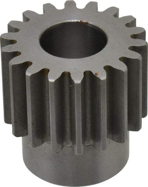 Browning - 12 Pitch, 1-1/2" Pitch Diam, 1.66" OD, 18 Tooth Spur Gear - 1" Face Width, 3/4" Bore Diam, 1-1/4" Hub Diam, 20° Pressure Angle, Steel - A1 Tooling