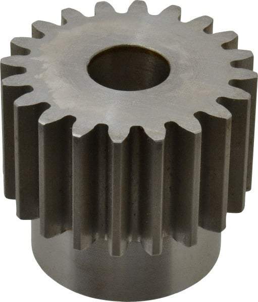 Browning - 8 Pitch, 2-1/2" Pitch Diam, 2.7" OD, 20 Tooth Spur Gear - 1-1/2" Face Width, 7/8" Bore Diam, 2-1/8" Hub Diam, 20° Pressure Angle, Steel - A1 Tooling