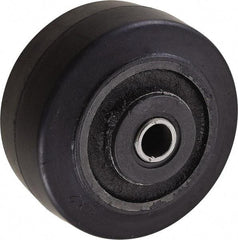 Value Collection - 4 Inch Diameter x 2 Inch Wide, Soft Rubber Caster Wheel - 350 Lb. Capacity, 2-3/16 Inch Hub Length, 1/2 Inch Axle Diameter, Roller Bearing - A1 Tooling