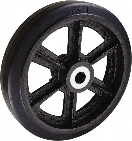 Value Collection - 12 Inch Diameter x 2-1/2 Inch Wide, Rubber Caster Wheel - 1,700 Lb. Capacity, 2-3/4 Inch Hub Length, 1 Inch Axle Diameter, Roller Bearing - A1 Tooling