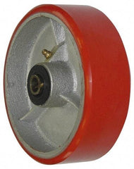 Value Collection - 6 Inch Diameter x 2 Inch Wide, Polyurethane Caster Wheel - 1,100 Lb. Capacity, 2-3/16 Inch Hub Length, 3/4 Inch Axle Diameter, Roller Bearing - A1 Tooling