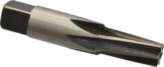 Interstate - 1/8" Pipe, 0.362" Diam, 0.316" Small End Diam, Straight Shank, 3/4" Flute, Taper Pipe Reamer - A1 Tooling