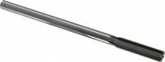 Made in USA - 17/32" High Speed Steel 6 Flute Chucking Reamer - Straight Flute, 0.4355" Straight Shank, 2" Flute Length, 8" OAL - A1 Tooling