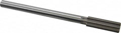 Made in USA - 23/32" High Speed Steel 8 Flute Chucking Reamer - Straight Flute, 0.5615" Straight Shank, 2-1/4" Flute Length, 9" OAL - A1 Tooling