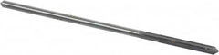 Made in USA - #18 High Speed Steel 6 Flute Chucking Reamer - Straight Flute, 0.1595" Straight Shank, 1-1/8" Flute Length, 4-1/2" OAL - A1 Tooling