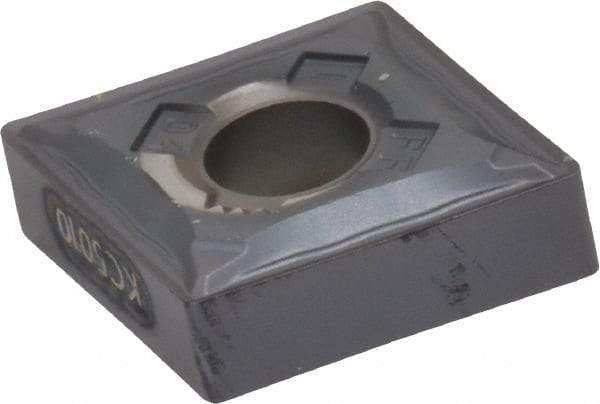 Kennametal - CNMG321 FF Grade KC5010 Carbide Turning Insert - TiAlN Finish, 80° Diamond, 3/8" Inscr Circle, 1/8" Thick, 1/64" Corner Radius - A1 Tooling