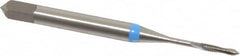 Emuge - #0-80 UNF 2 Flute 2B Modified Bottoming Spiral Flute Tap - Cobalt, Bright Finish, 1.626" OAL, Right Hand Flute, Right Hand Thread, Series Rekord D-VA - A1 Tooling