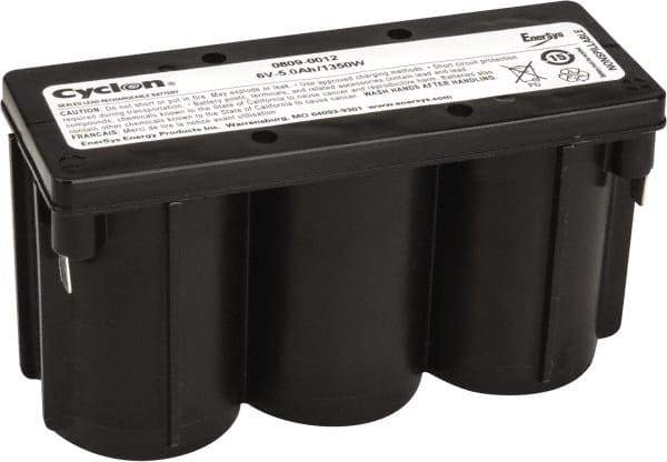 Mule - Pure Lead, Quick-Disconnect Tab Terminal, 6 Volt, 5 Amp, Lead Rechargeable Battery - 1/4" Tab Width x 0.032" Tab Thickness, 12.11" Wide x 3.05" High x 5.47" Deep - A1 Tooling