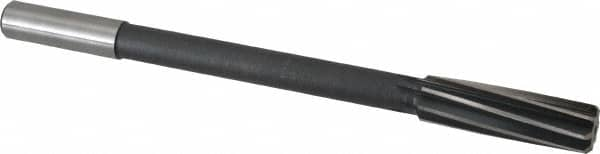 Interstate - 3/4" High Speed Steel Chucking Reamer - Spiral Flute, 5/8" Straight Shank, 2-1/2" Flute Length, 9-1/2" OAL - A1 Tooling