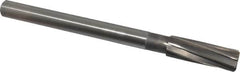 Interstate - 7/8" High Speed Steel Chucking Reamer - Spiral Flute, 3/4" Straight Shank, 2-5/8" Flute Length, 10" OAL - A1 Tooling