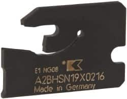 Kennametal - 3/4" Blade Height, 0.0787" Blade Width, 1" OAL, Neutral Cut, Single End Indexable Cut-Off Blade - 16mm Max Depth of Cut, A2BHSN Blade - A1 Tooling