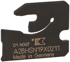 Kennametal - 3/4" Blade Height, 0.0787" Blade Width, 0.7953" OAL, Neutral Cut, Single End Indexable Cut-Off Blade - 11mm Max Depth of Cut, A2BHSN Blade - A1 Tooling