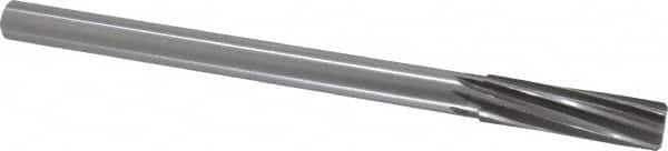 Made in USA - 5/8" High Speed Steel 8 Flute Chucking Reamer - Spiral Flute, 0.5615" Straight Shank, 2-1/4" Flute Length, 9" OAL - A1 Tooling