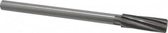 Made in USA - 23/32" High Speed Steel 8 Flute Chucking Reamer - Spiral Flute, 0.5615" Straight Shank, 2-1/4" Flute Length, 9" OAL - A1 Tooling