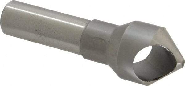 M.A. Ford - 13/16" Head Diam, 1/2" Shank Diam, 0 Flute 82° High Speed Steel Countersink - Bright Finish, 2-5/8" OAL, Single End, Straight Shank, Right Hand Cut - A1 Tooling