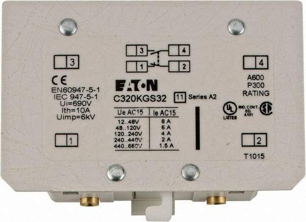 Eaton Cutler-Hammer - Starter Auxiliary Contact - For Use with 100-400A Contactors - A1 Tooling