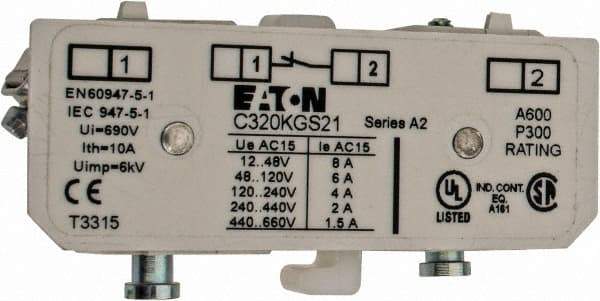 Eaton Cutler-Hammer - Starter Auxiliary Contact - For Use with 100-400A Contactors - A1 Tooling