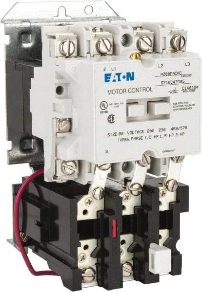 Eaton Cutler-Hammer - 9 Amp, Nonreversible Open Enclosure NEMA Motor Starter - 1 hp at 3 Phase - A1 Tooling