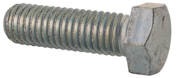 Made in North America - 1/2-13 UNC, 1-5/8" Length Under Head Hex Head Cap Screw - Partially Threaded, Grade 5 Steel, Zinc-Plated Finish, 3/4" Hex - A1 Tooling