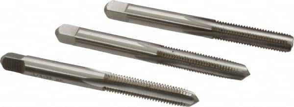 Hertel - 1/4-28 UNF, 4 Flute, Bottoming, Plug & Taper, Bright Finish, High Speed Steel Tap Set - 2-1/2" OAL, 2B/3B Class of Fit - A1 Tooling