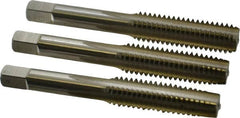 Hertel - 7/16-14 UNC, 4 Flute, Bottoming, Plug & Taper, Bright Finish, High Speed Steel Tap Set - 3-5/32" OAL, 2B/3B Class of Fit - A1 Tooling