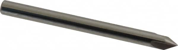 Hertel - 1/8" Head Diam, 1/8" Shank Diam, 3 Flute 60° Solid Carbide Countersink - A1 Tooling