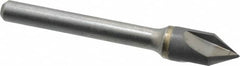 Hertel - 3/8" Head Diam, 1/4" Shank Diam, 3 Flute 60° Solid Carbide Countersink - A1 Tooling