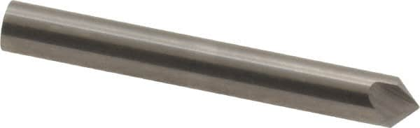 Hertel - 3/16" Head Diam, 3/16" Shank Diam, 3 Flute 90° Solid Carbide Countersink - Bright Finish, 1-1/2" OAL, Single End, Straight Shank, Right Hand Cut - A1 Tooling