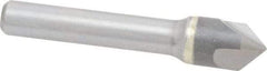 Hertel - 1/2" Head Diam, 3/8" Shank Diam, 3 Flute 90° Solid Carbide Countersink - Bright Finish, 2-1/2" OAL, Single End, Straight Shank, Right Hand Cut - A1 Tooling