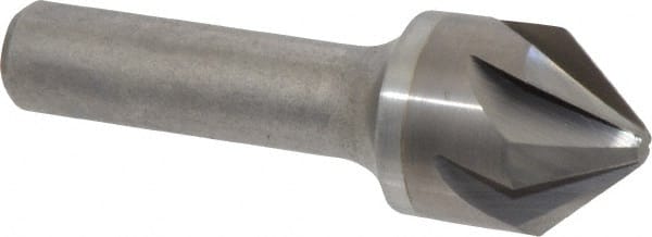 Hertel - 7/8" Head Diam, 1/2" Shank Diam, 6 Flute 82° Solid Carbide Countersink - A1 Tooling