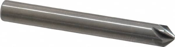 Hertel - 3/16" Head Diam, 3/16" Shank Diam, 6 Flute 90° Solid Carbide Countersink - A1 Tooling