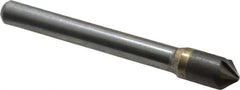 Hertel - 5/16" Head Diam, 1/4" Shank Diam, 6 Flute 90° Solid Carbide Countersink - Bright Finish, 2-1/2" OAL, Single End, Straight Shank, Right Hand Cut - A1 Tooling