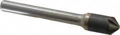 Hertel - 3/8" Head Diam, 1/4" Shank Diam, 6 Flute 90° Solid Carbide Countersink - A1 Tooling